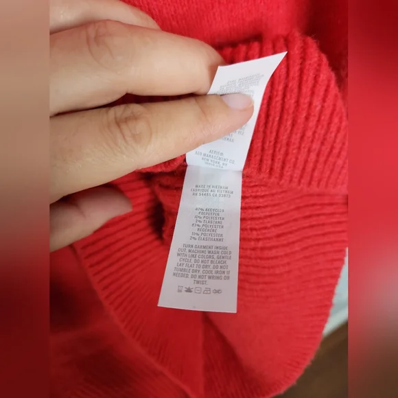 NEW Aerie Size XS Take It Easy Pink Sweatshirt Pullover Oversized Knit Sweater - Picture 4 of 4